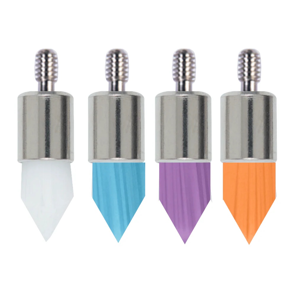 Prophylaxe Bürsten – Screw-In Schaft, Spitz, Mittel (Nylon-Borsten) – 100 Stk.