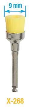Long Prophylaxis Brush Cup – Yellow Bristles Dental long prophylaxis brush with yellow bristles and latch-type shank Description: Durable long prophylaxis brush with yellow nylon bristles and latch-type shank for use in dental hygiene treatments.
