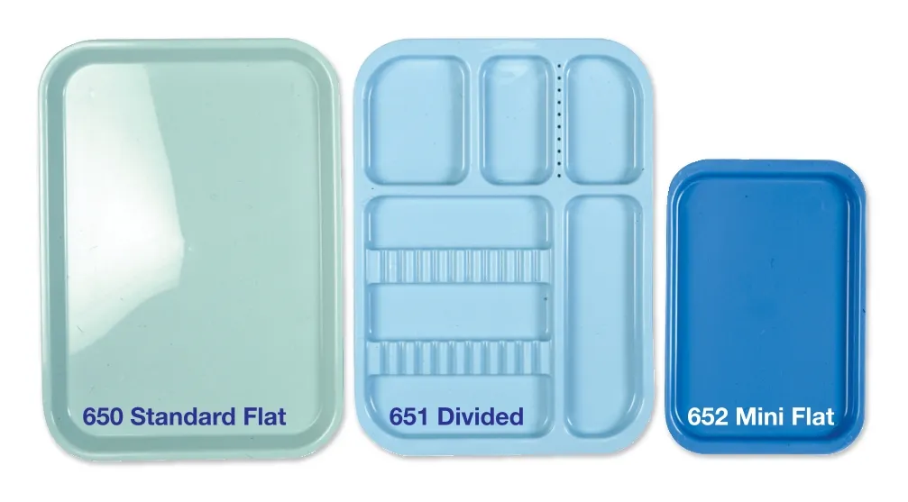 650-2 Instrumententrays 650 Standard, 651 Divided, 652 Mini