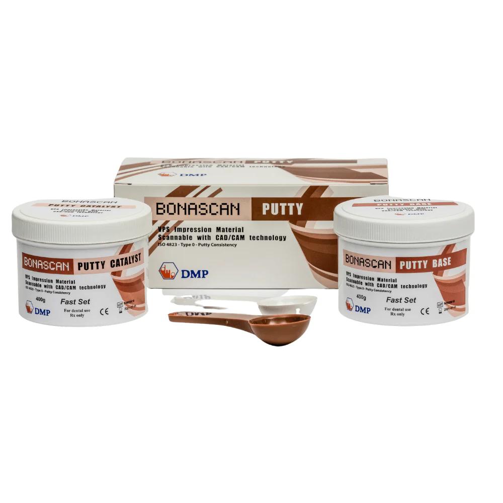 BONASCAN Putty A-Silikon – Knetbar, Fast Set, Shore A 72 – 2 x 400 g Dosen