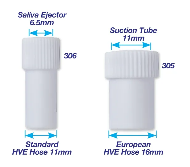 Dental-Adapter 305 und 306 für HVE- und Speichelsauger-Schläuche