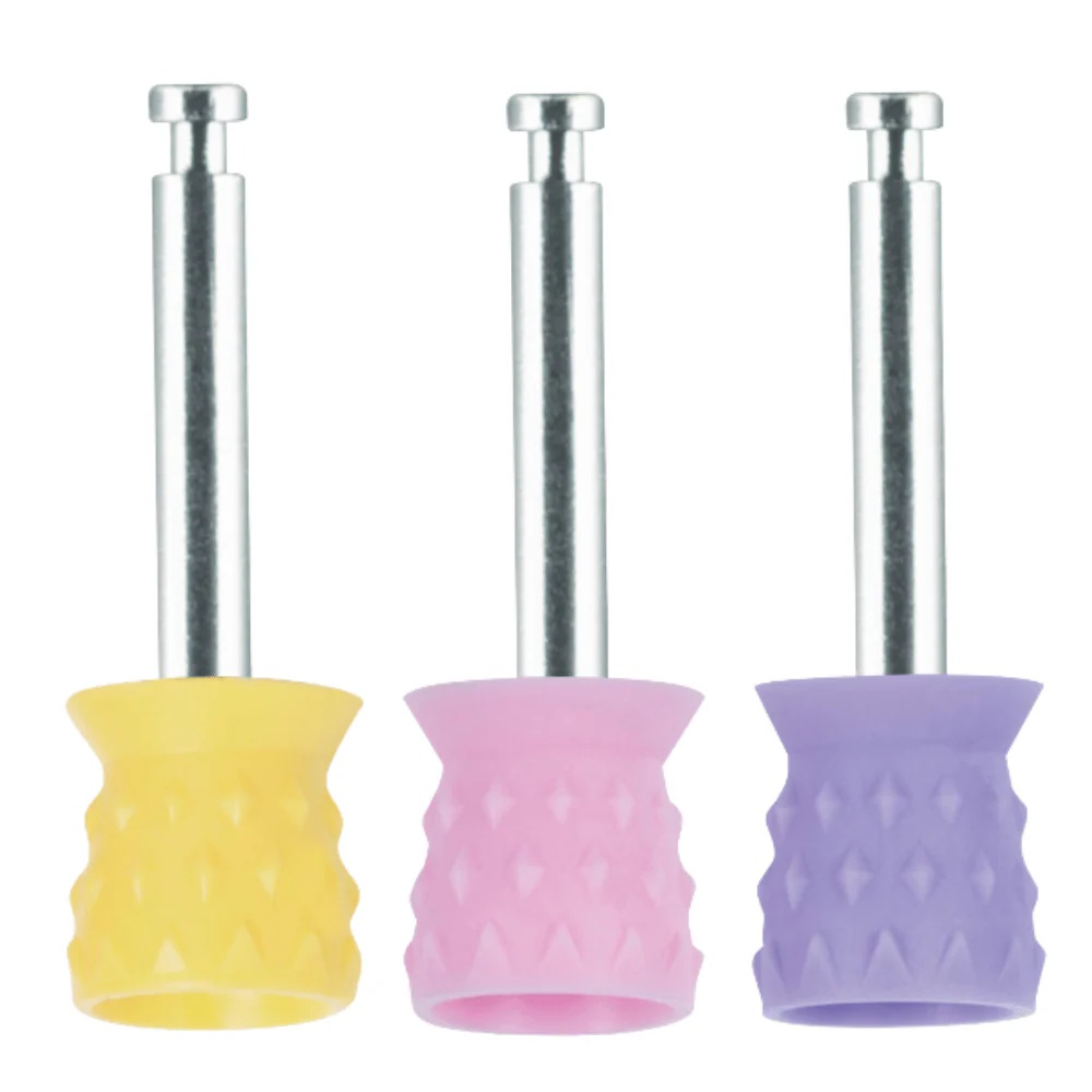 Polierkelche CA-Schaft – Silikon Genoppt, Short Cup, Latexfrei, PZR – 100 Stk.