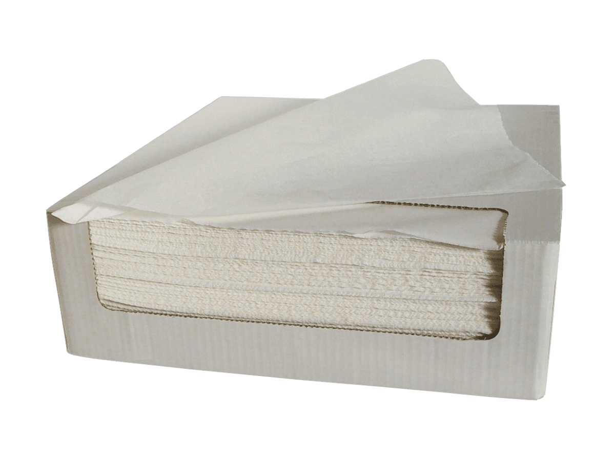 Monoart Nasskrepp-Servietten, Weiß, 34 x 38 cm (1.000 Stk. Karton)
