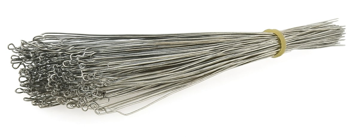 Kobayashi Ligaturen Lang – 35 mm Draht, mit Integriertem Haken – 100 Stk.