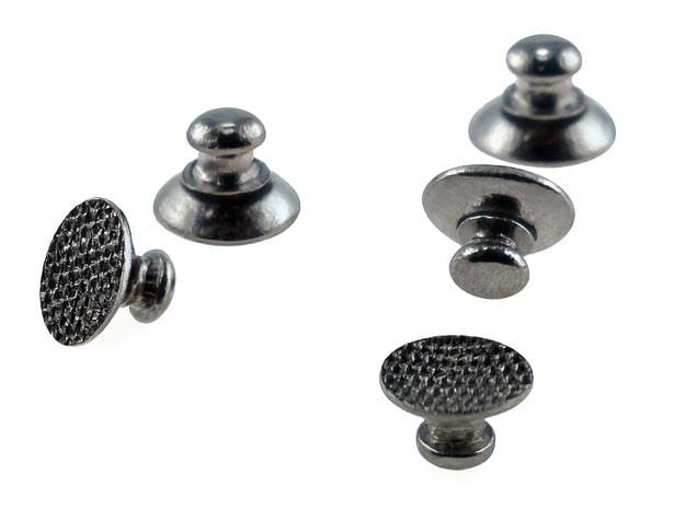 Klebefähige Lingual Metall Buttons runde Basis (10St./PK)