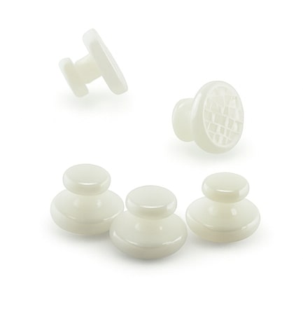 Keramik Buttons mit runder Basis (10St./PK)