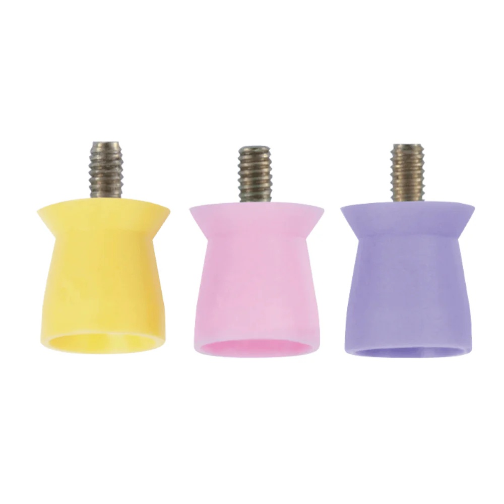 Polierkelche Screw-In – Silikon Glatt (Fadenkreuz), Short Cup, Latexfrei, PZR – 100 Stk.