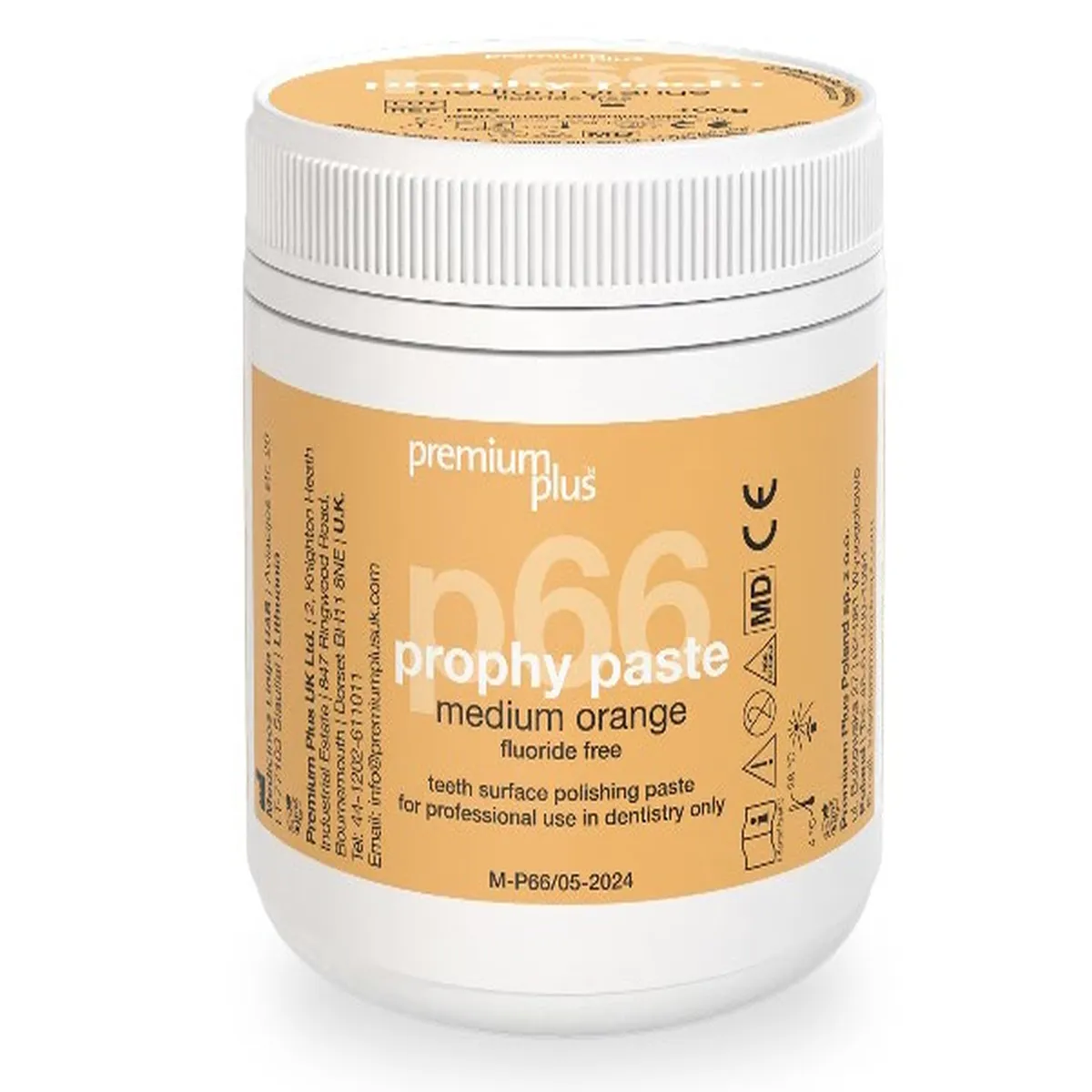 Prophy Paste P66 mittlere Körnung Orangengeschmack ohne Fluorid