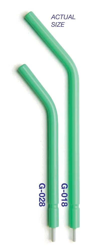 Dental-Produkt G018-028 grüne Speichelsauger-Tips (2 Größen)