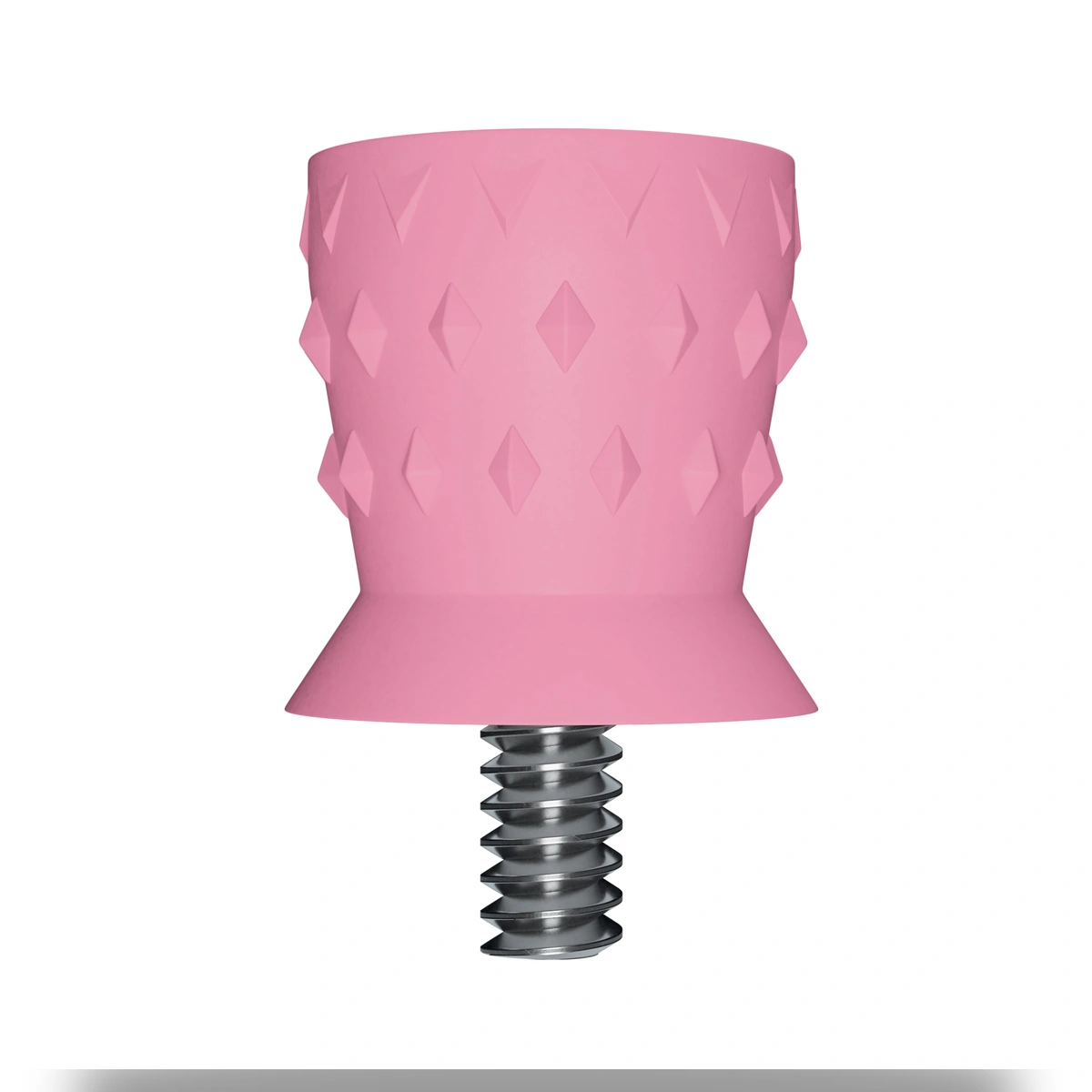 Premium Plus Polierkelch glatt mit CA-Schaft in Pink für professionelle Zahnreinigung.