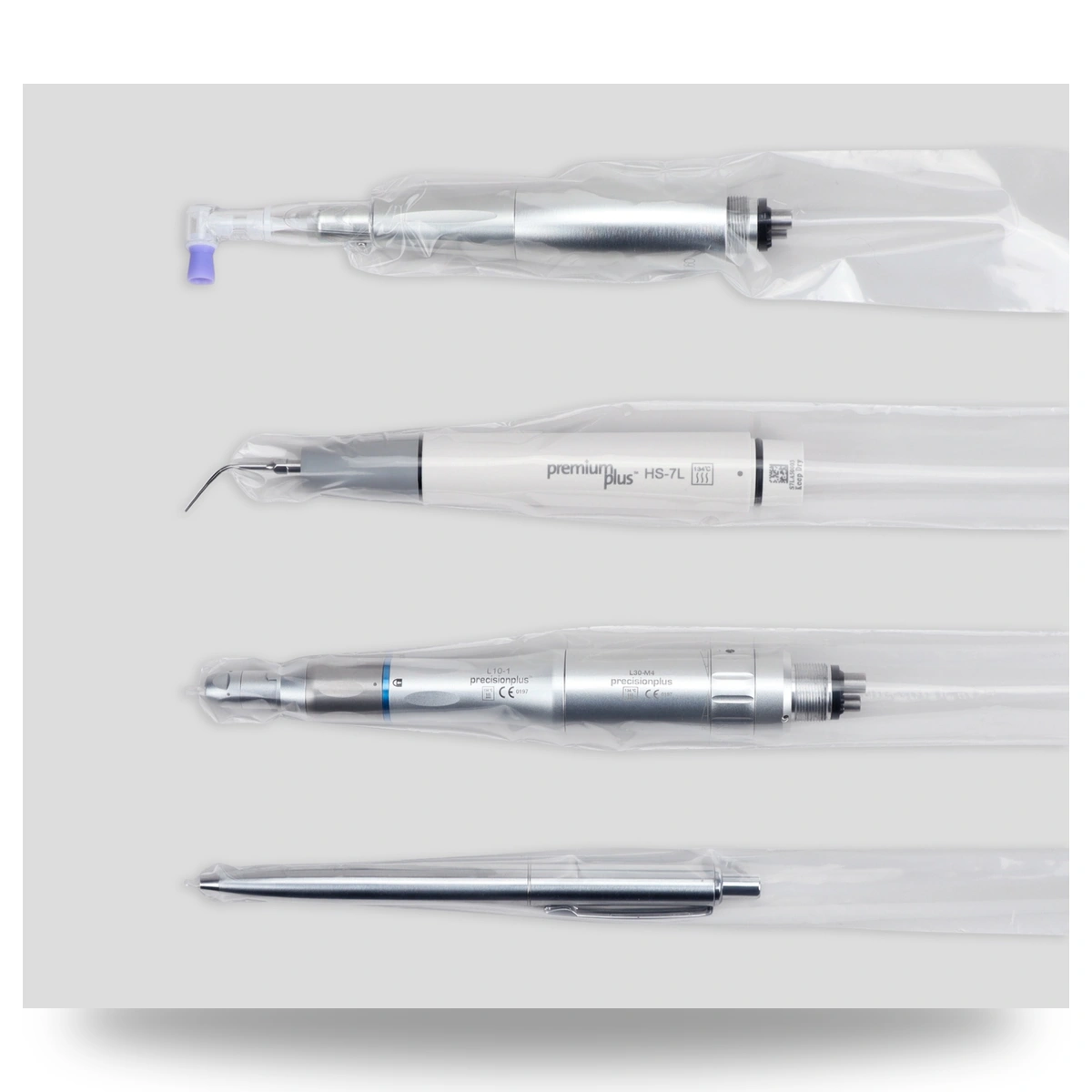 Hygieneschutzhüllen für Dentalhandstücke – Premium Plus Sterile Hygieneschutzhüllen für Dentalhandstücke, Turbinen und Ultraschallgeräte, sicherer Infektionsschutz.