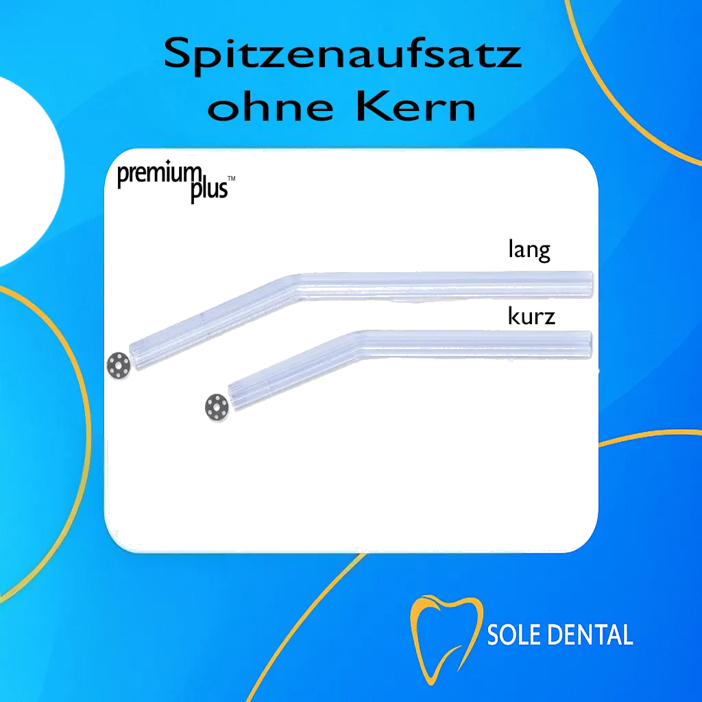 Spitzenaufsätze ohne Kern, lang und kurz, für Dentalabsaugung in der Zahnarztpraxis.