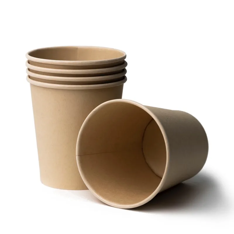 Stapelbare umweltfreundliche Einwegbecher aus Papier mit 200 ml Volumen