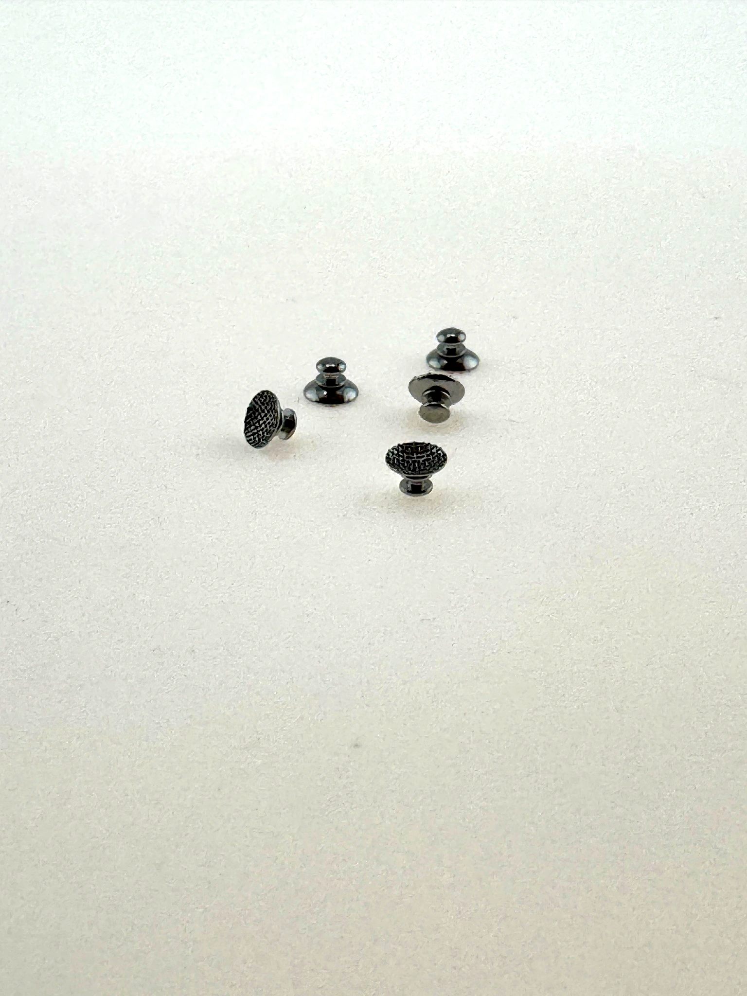 Klebefähige Lingual Metall Buttons runde Basis (10St./PK)