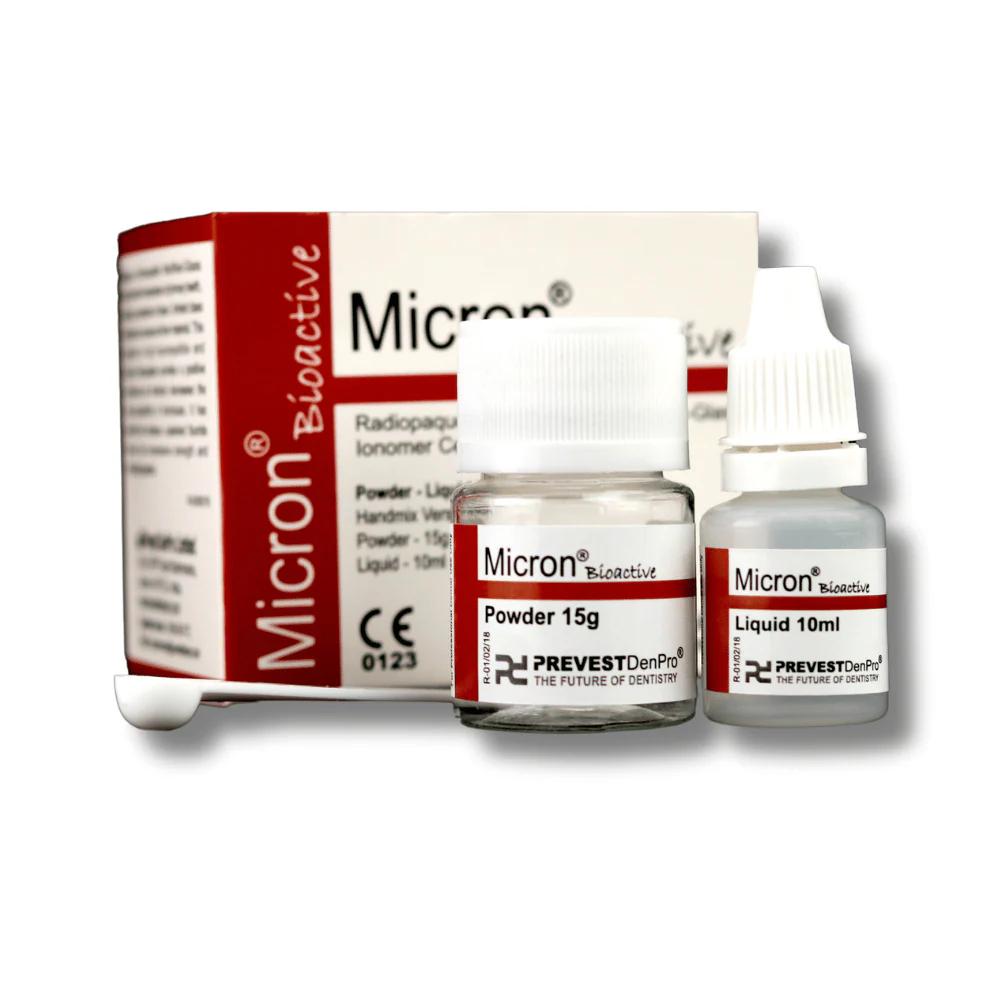 Micron Bioactive Glasionomerzement – Hydroxylapatit, Röntgenopak – 15 g Pulver/10 ml Flüssigkeit