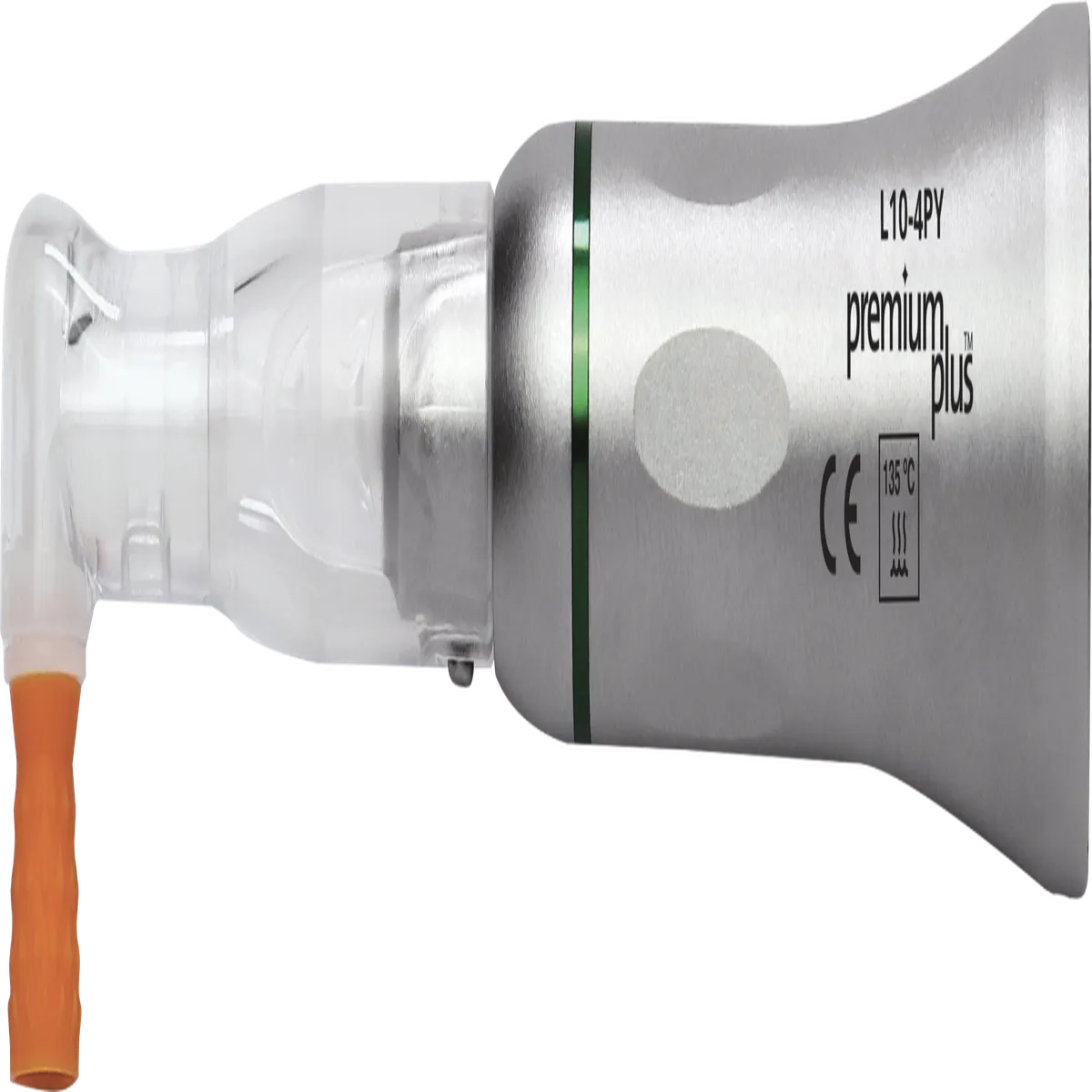 Seitliche Ansicht des Premium Plus Prophylaxe Handstücks L10-4PY, autoklavierbar bis 135°C