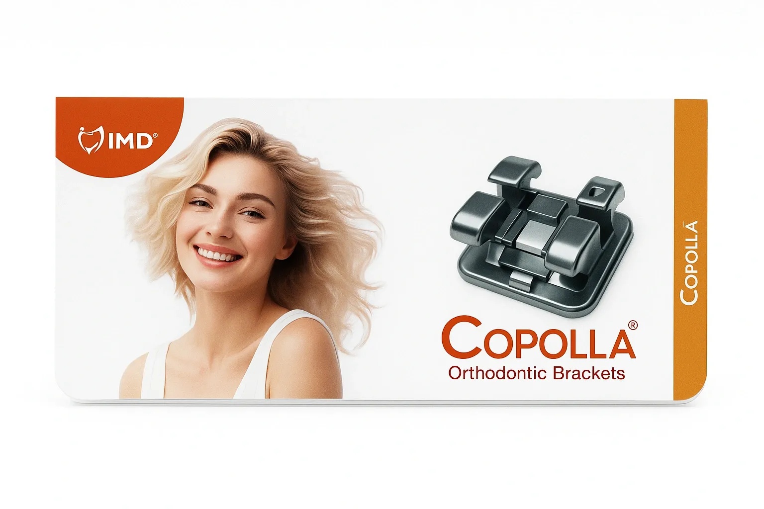 Copolla Edgewise Mini Metall Brackets – Kompakt, Edelstahl, 1 Set