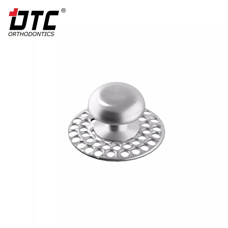 Lingual Metall Buttons – Runde Perforierte Basis, KFO-Fixierung – 10 Stk.