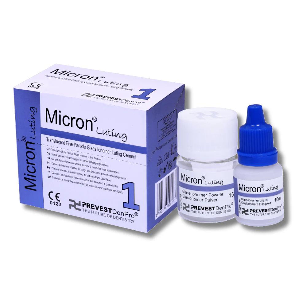 Micron Luting 1 Glasionomerzement – Lutingzement für Kronen & Inlays – 15 g Pulver/10 ml Flüssigkeit
