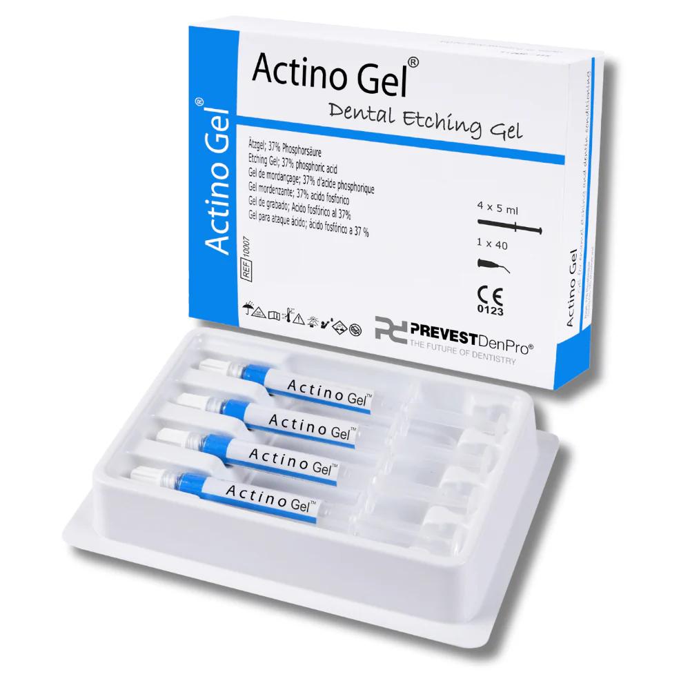 Actino Gel – Dental Ätzgel 37% Phosphorsäure, Schmelz- und Dentinkonditionierung (4 x 5 ml)
