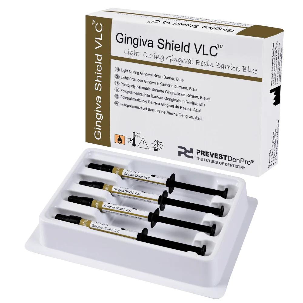 Gingiva Shield VLC – Flüssiger Kofferdam, Lichthaertender Gingivaschutz – 4 x 1,2 ml Spritzen