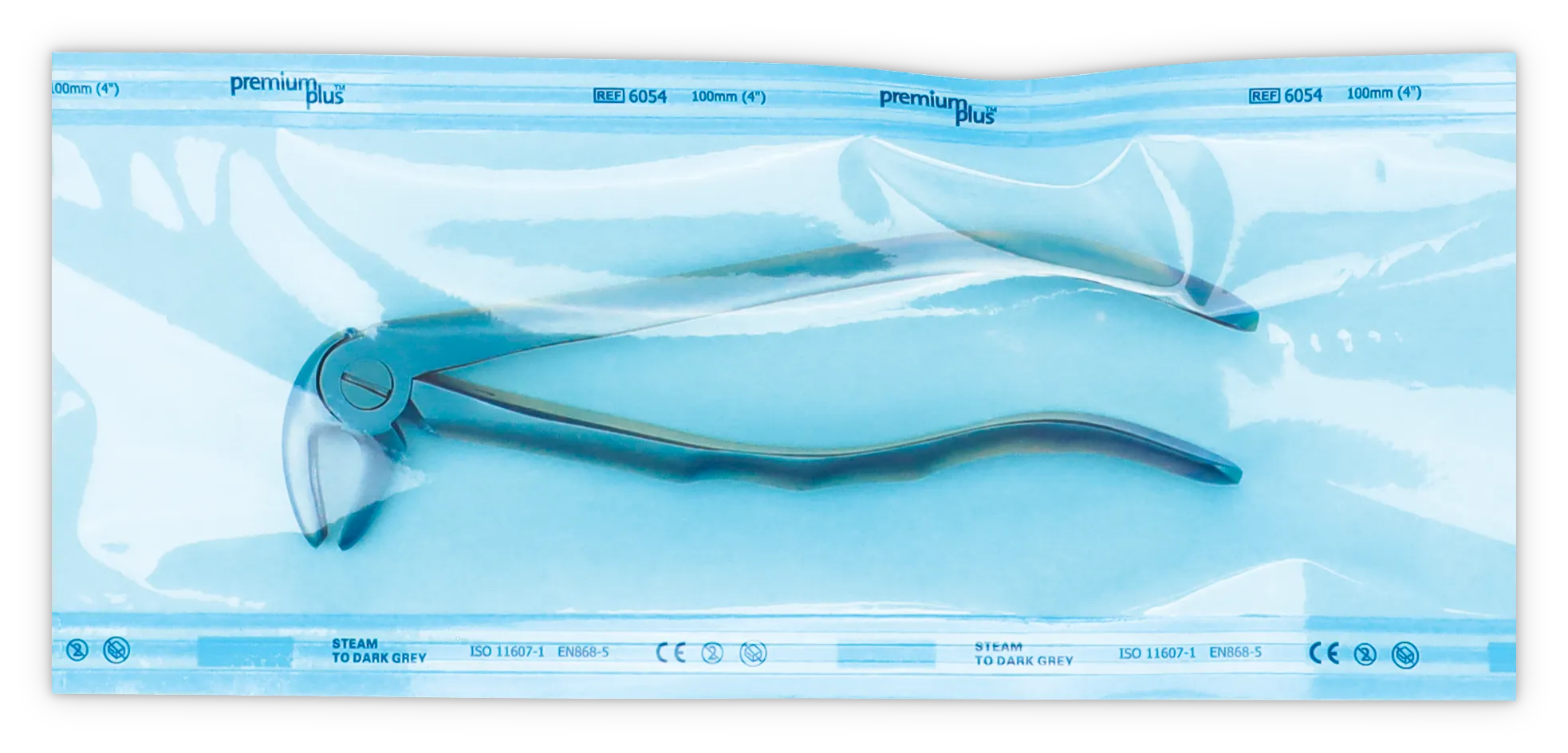 Premium Plus,Sterilisationsrolle 6054 mit einem verpackten medizinischen Instrument - Premium Plus