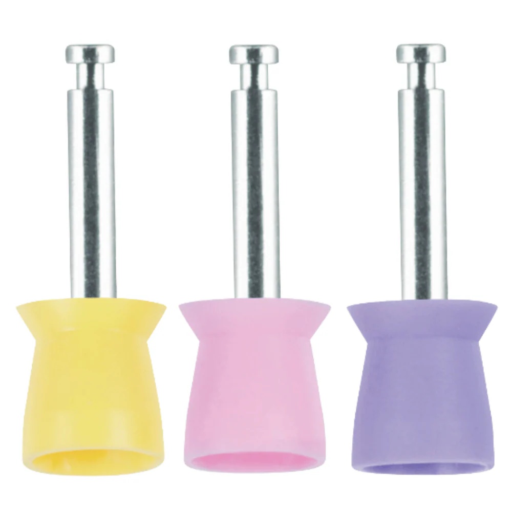 Polierkelche Silikon Glatt – CA-Mini-Schaft (12 mm), Latexfrei, PZR – 100 Stk.