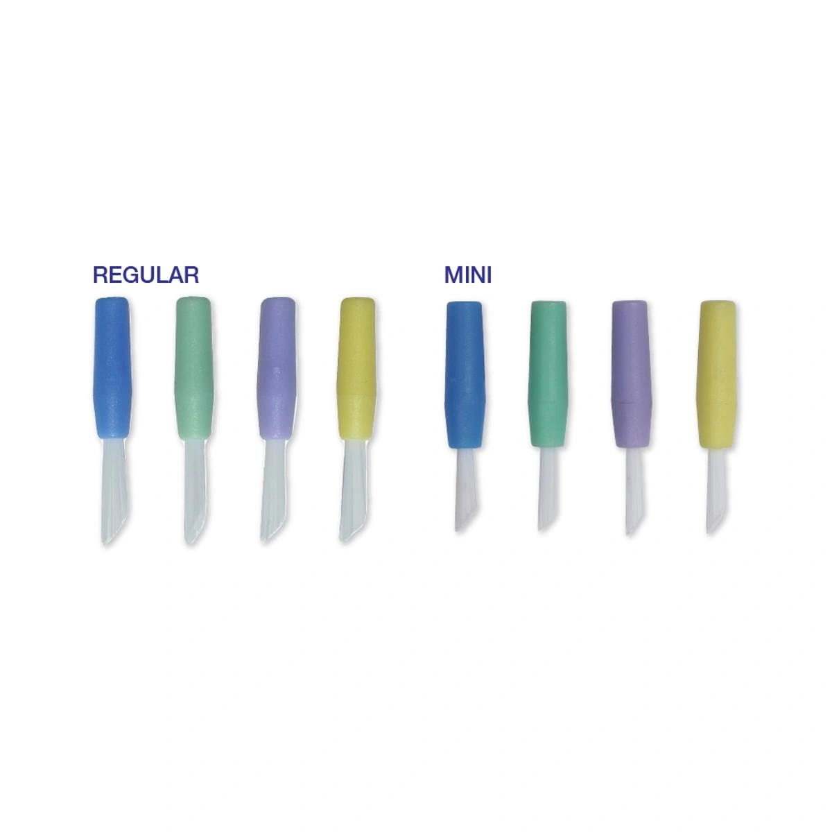 Micro-Applikatoren 7501 für die Dentalmedizin – Regular und Mini in verschiedenen Farben, ideal für präzises Auftragen von Flüssigkeiten