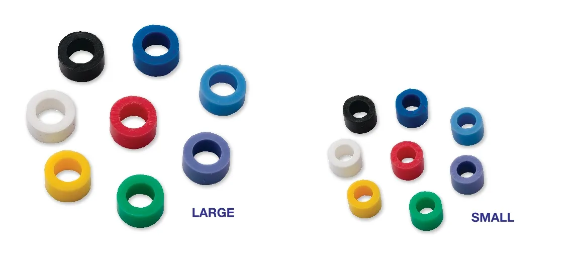 Farbcodierte Ringe für Dentalinstrumente in groß und klein