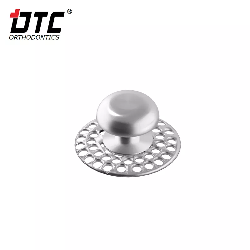 Lingual Metall Buttons rund perforierte Basis | 10 Stk