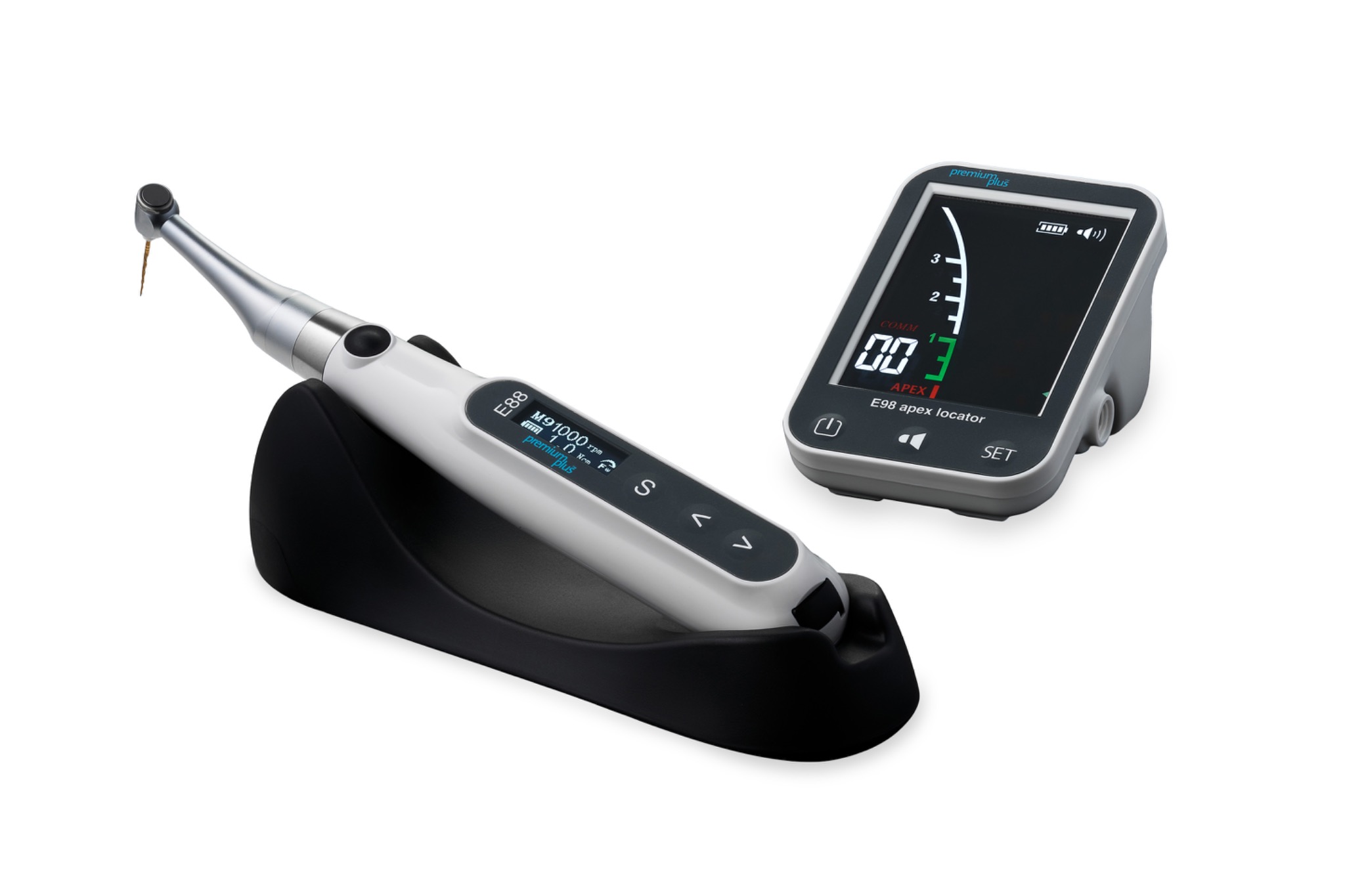 Dentalgerät Set: E88 Endomotor mit E98 Apex Locator für präzise Wurzelkanalbehandlung