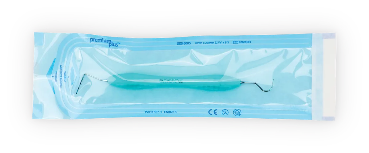Sterilisationsbeutel Premium Plus 6005 – 70 x 230 mm mit Instrument