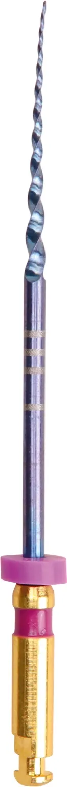 Premium Plus E02 Super File Blue S1 Endodontie-Feile mit violettem Ring für Wurzelkanalbehandlung.